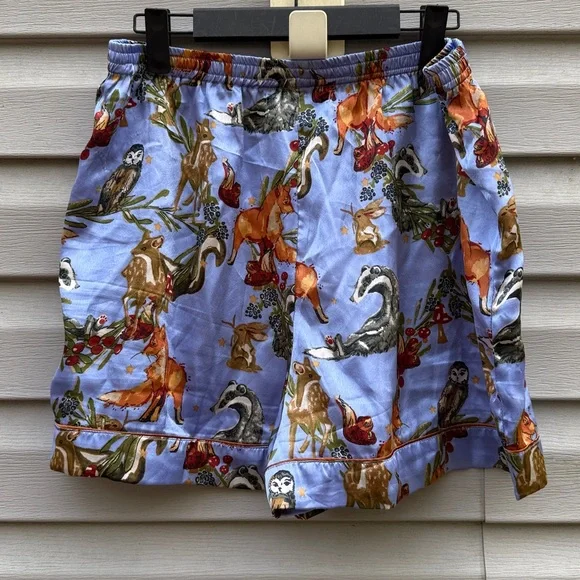 Their Nibs | Animal Woodland Cottagecore Pajama Shorts size Large - Picture 4 of 5